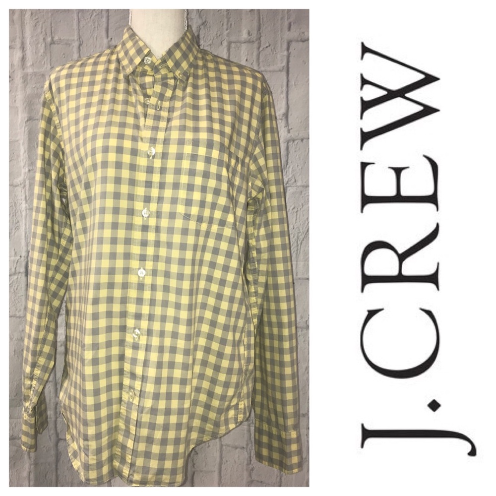 J. Crew Checkered Slim Fit Button Down - Size M